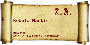 Kobela Martin névjegykártya