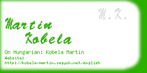 martin kobela business card